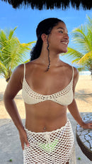 Top Meia Lua Crochê